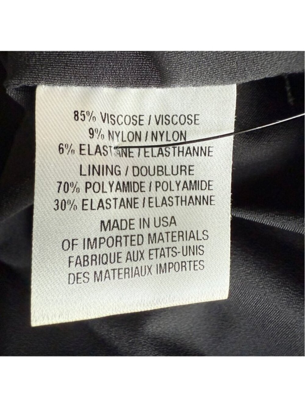 CUSHNIE Black Square Neck Ruched Side Slit Dress sz 0 - Picture 10 of 16